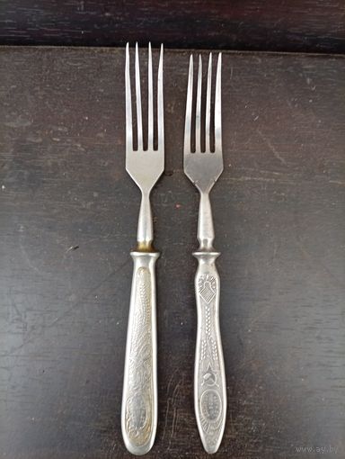 Вилки 2шт агитация "Звезда серп и молот" 1950-60г,ретро-ссср!