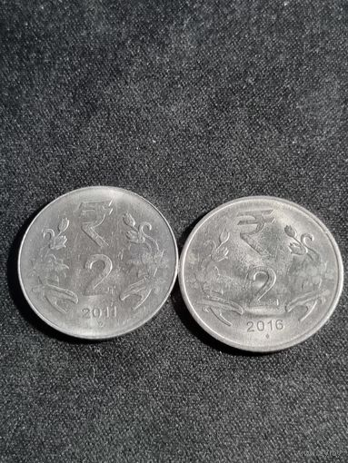 ИНДИЯ 2 рупии 2011 , 2016