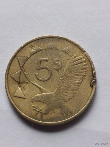 Намибия. 5 долларов 1993 года. (4).