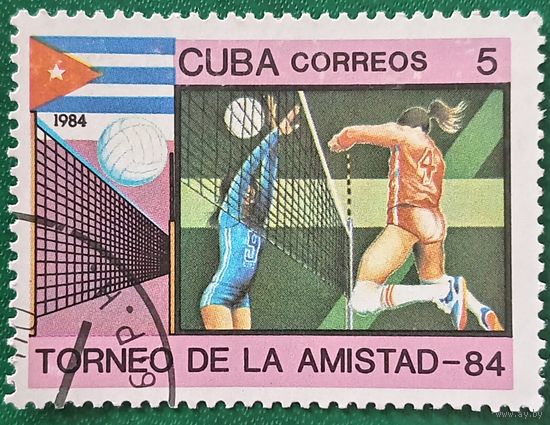 Куба 1984. Спорт. Женский волейбол. Марка из серии