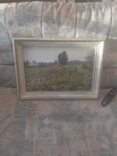 Пейзаж.Окраина ул. Советской. Гомель. 1959 Худ. Картон, масло