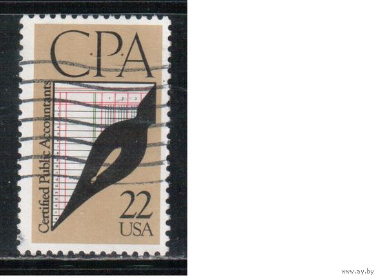 США-1987, (Мих.1950), гаш.,  Перо (одиночка)