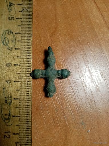 Крестик нательный шариковый