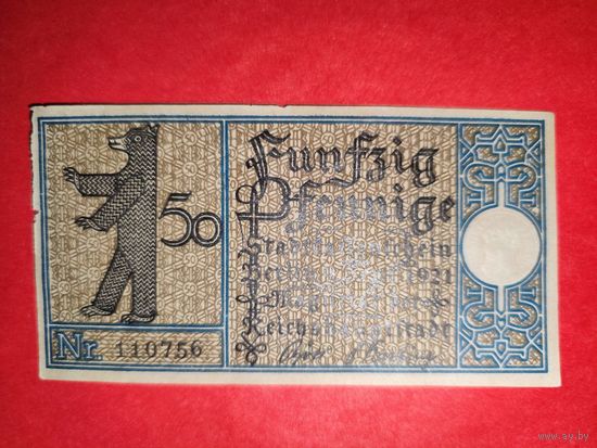 Нотгельд Германия 50 пфеннингов 1921 Берлин