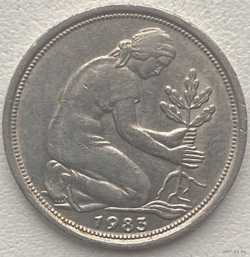 Германия 50 пфеннигов 1983 г. D