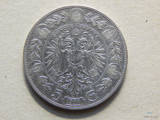 Австрия 5 крон 1900г.