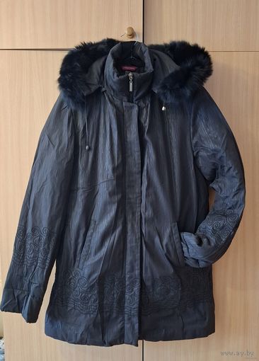 Куртка женская 52-54 размер, зима+деми, черная