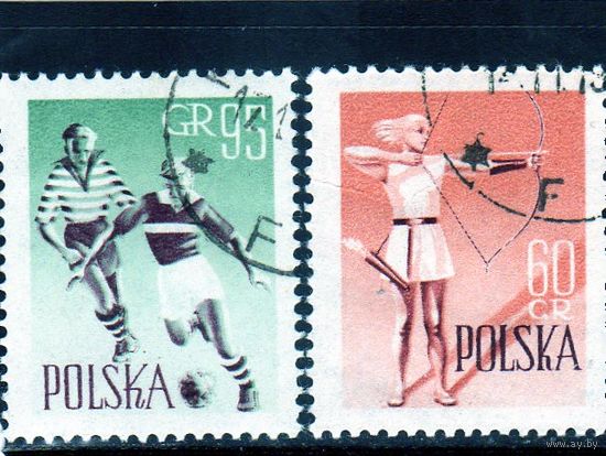 Польша.Стандарт.Спорт.Футбол.Стрель ба из лука.