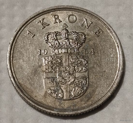 Дания 1 крона, 1964 (1-9-131)