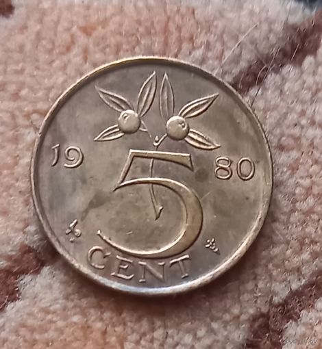 Нидерланды 5 центов 1980