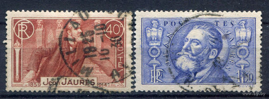 Франция - 1936г. - Жан Жорес - 2 марки - полная серия, гашёные [Mi 324-325]. #2-Fr-63-KB-1