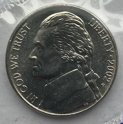 США 5 центов 2002 г. P. В запайке