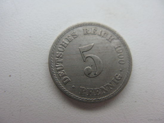 5 пфеннигов 1900  А