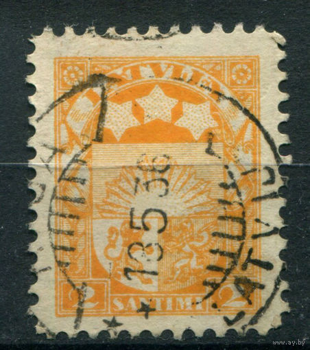 Латвия - 1927/33г. - герб, 2 S - 1 марка - гашёная. Без МЦ!