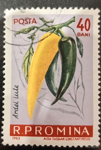 Румыния 1963. Флора. Перец. Ardei iute