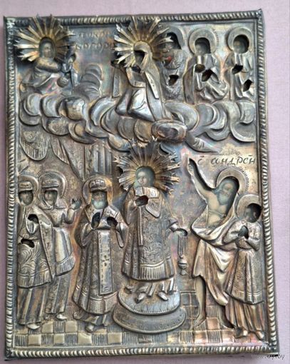 Икона образ Покрова Пресвятой Богородицы.