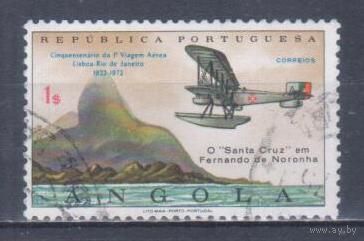 [2305] Португальская Ангола 1972. Авиация.Самолет. Одиночный выпуск.Гашеная марка.