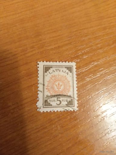 1919 Латвия мих31а крупный номинал концовка искусство культура (4-4)