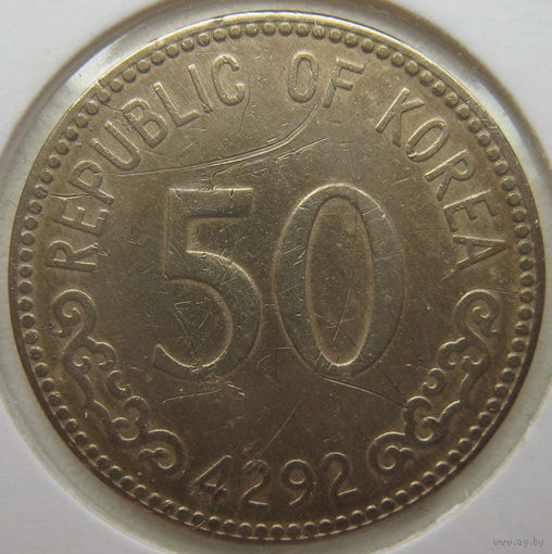 Южная Корея 50 хванов 1959 г. В холдере (gk)