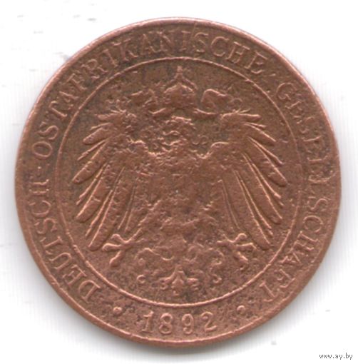 Германская Восточная Африка 1 пеза. 1892 г.  _состояние VF