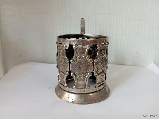 Подстаканник "Латный".Мельхиор .СССР.