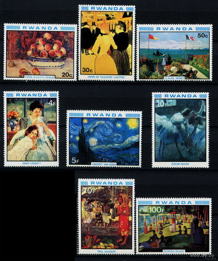 Руанда - 1980г. - Картины французских импрессионистов    MNH