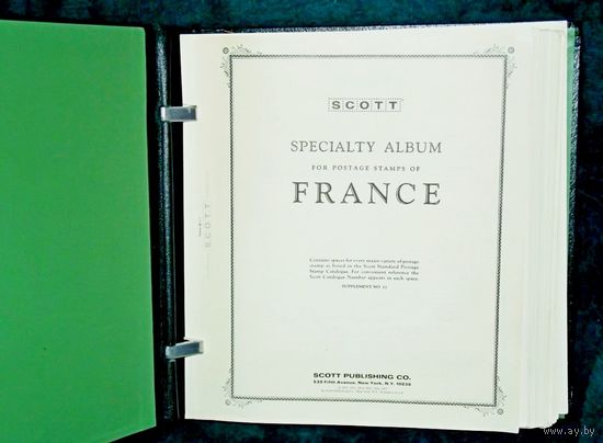 ФРАНЦИЯ.Специализированный (ХРОНОЛОГИЯ) большой альбом известной фирмы"SCOTT" от первых выпусков! ЧИСТЫЕ ЛИСТЫ! Марками заполнен период с 1970 по 1977 г.ВНИМАТЕЛЬНО ЧИТАЙТЕ ОПИСАНИЕ!