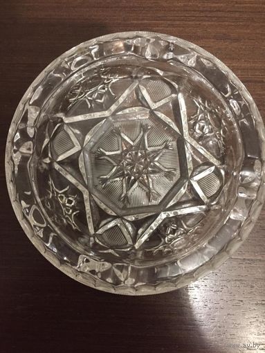 Пепельница хрустальная, СССР.