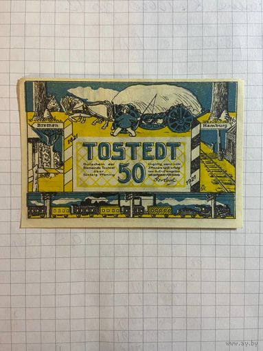 50 пфеннингов (нотгельды) г. Германия.