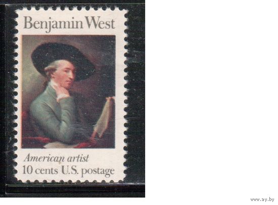 США-1975, (Мих.1163), ** , Художник, Живопись(одиночка)