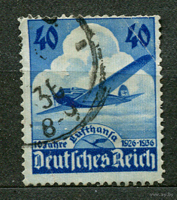 Авиация. Самолет Хейнкель HE-70. Германия. Третий Рейх. 1936. Полная серия 1 марка