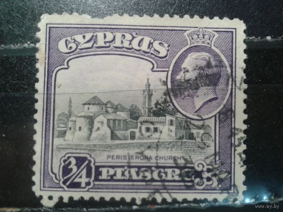 Кипр, колония Англии, 1934. Стандарт. Церковь Перистероны
