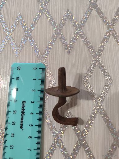 Вешелка-крючок, винтаж, латунь