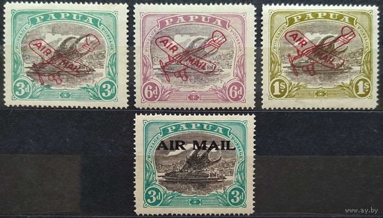 Британские колонии. Папуа 1929-30 г. SG112,123-25 MLH/MH