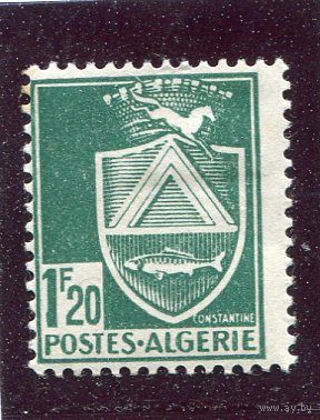 Французский Алжир. Стандарт. Герб города Константина. 1.2 фр  зуб 14:13