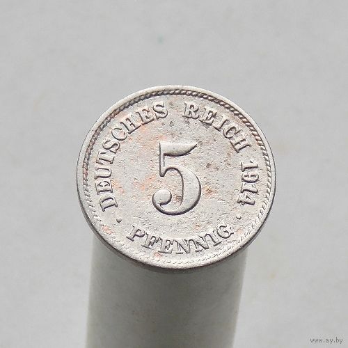 Германия 5 пфеннигов 1914 F