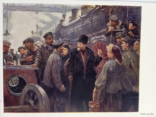 1960. Сатель. Калинин на заводе "Красное Сормово"