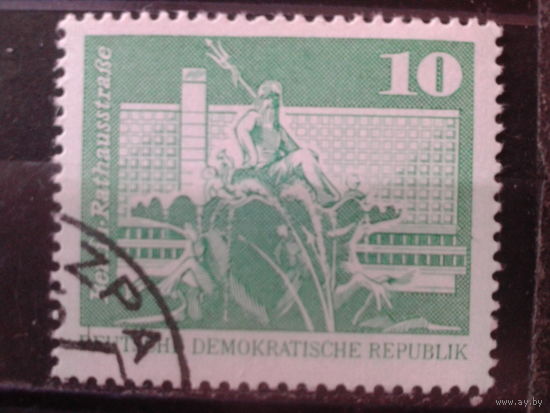 ГДР 1973 Стандарт Памятник Нептуну Большой формат с клеем без наклейки