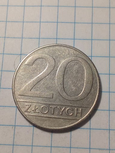 20 злотых Польша 1989 год