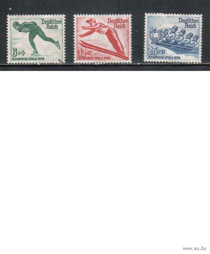 Германия-1935,(Мих.600-602)  *  , Зимняя ОИ-1936