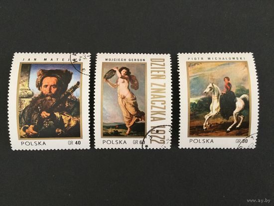 Польские картины. Польша,1972, 3 марки из серии