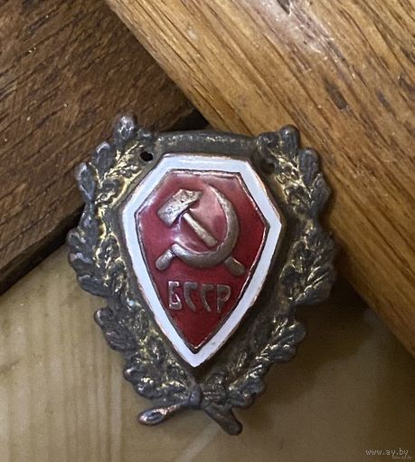 Кокарда НКВД БССР (бронза, краска) Очень редкая!