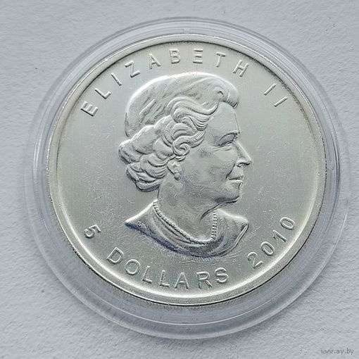 1 Oz Серебро 9999 пр. 5 долларов Канада, кленовый лист.