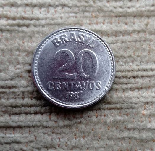 Werty71 Бразилия 20 сентаво 1987