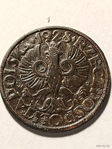 5 грошей 1928 г. СОСТОЯНИЕ, без мц.