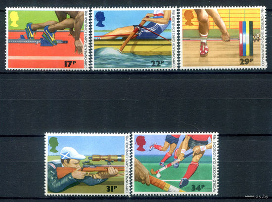 Великобритания - 1986г. - спорт, игры содружества - 5 марок - полная серия, MNH [Mi 1076-1080]. #3-GB-Z-1-16
