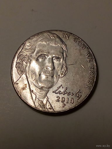 5 центов США 2014 P год