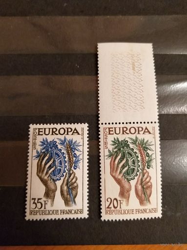 1957 Франция Европа чистая клей MNH**  (1-5)