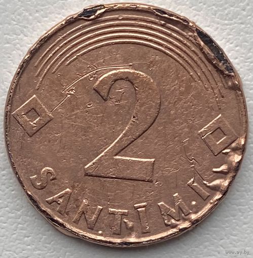 Латвия 2 сантима 2000 г.