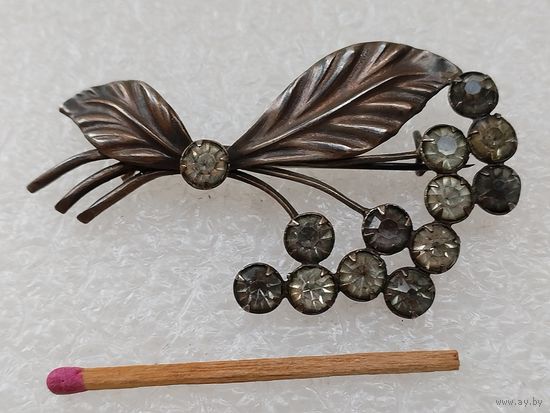Брошка "Черёмуха". серебро, 875